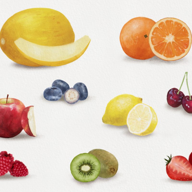 Illustrated Fruit Print